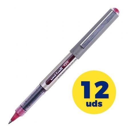UNI-BALL Eye Fine UB-157 Bolígrafo de Tinta Pigmentada Roja 0,5 mm (Caja de 12) UNI-BALL Eye Fine UB-157 Bolígrafo de Tinta Pigmentada Roja 0,5 mm (Caja de 12)